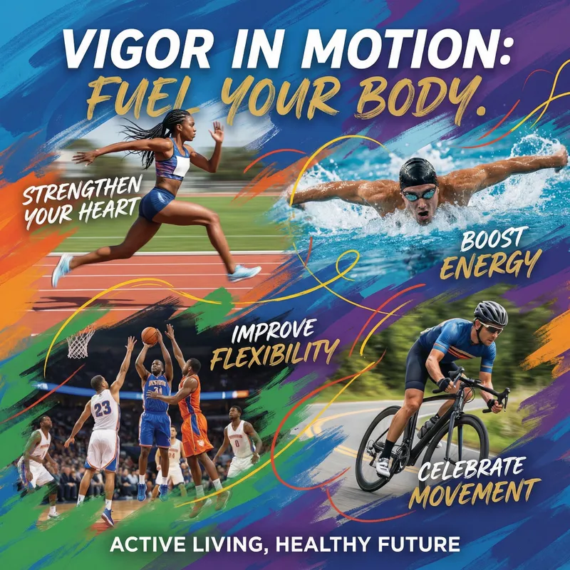 Vibrant Athletic Poster | Dynamic Sports Art for Fitness