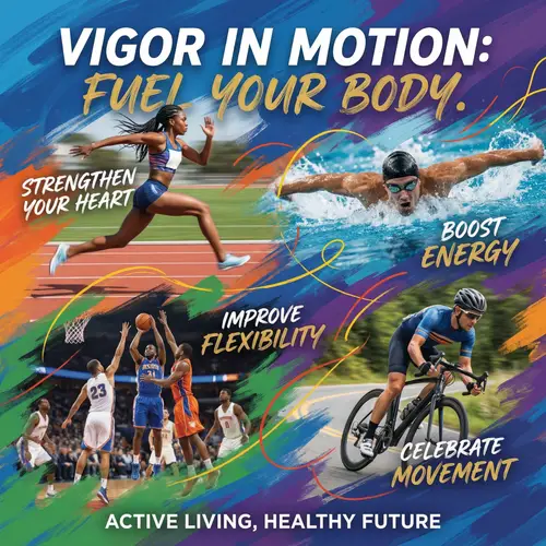Dynamic & Energetic Poster for Physical Health | Athletic Artwork