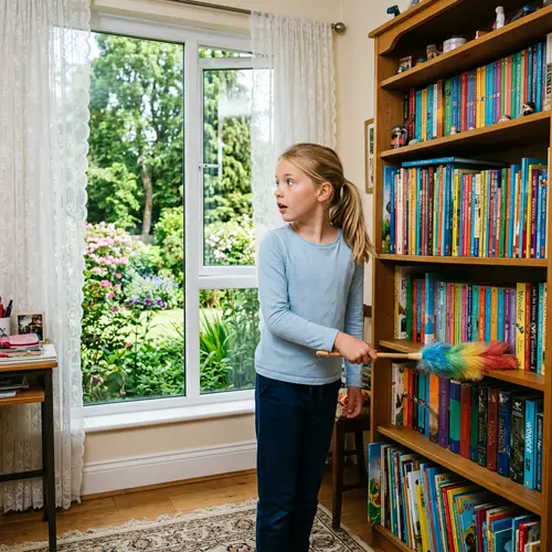 Young Girl Cleaning Room | Backyard Disturbance