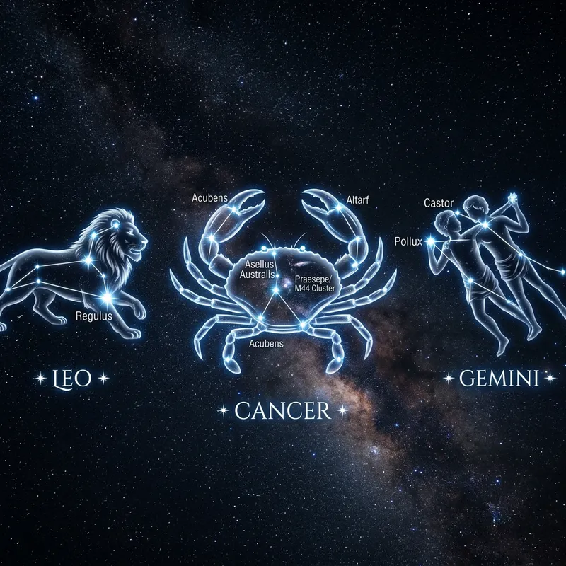 Discover Cancer Constellation: The Crab in Night Sky