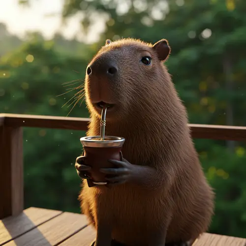 Capybara Enjoying Mate & Ready for Marketing Tips