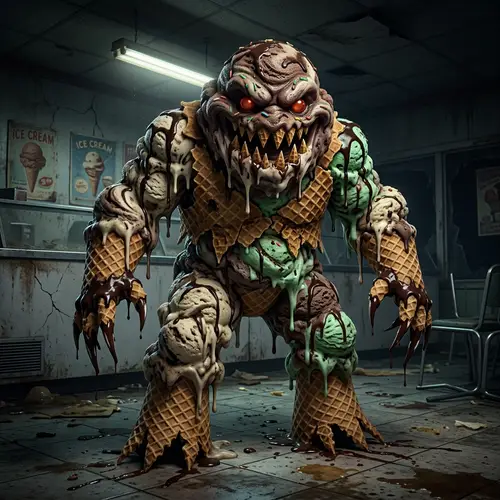 Scary Ice Cream Monster: Claws & Waffle Cone