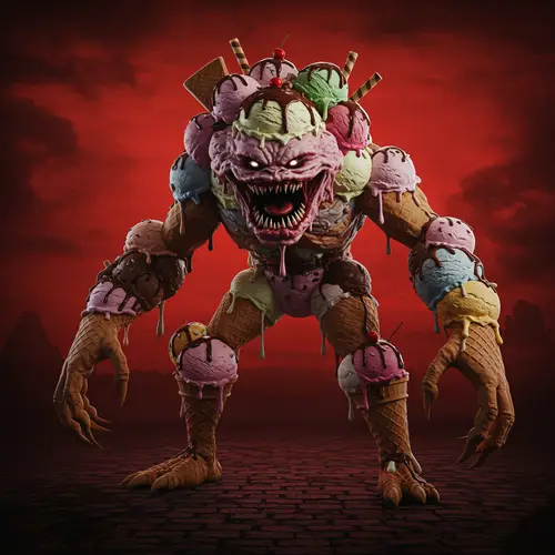 Scary Ice Cream Monster: Claws & Waffle Cone