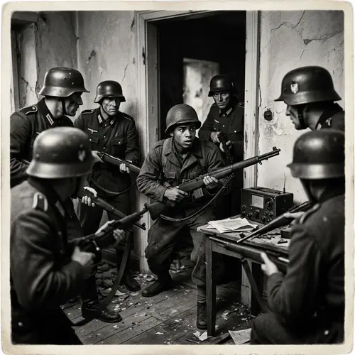 Intense World War II Soldier Encounter | Vintage War Photography