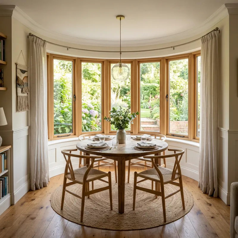 Cozy Circular Bay Window Dining Room Ideas Cozy Circular Bay Window Dining Room Ideas