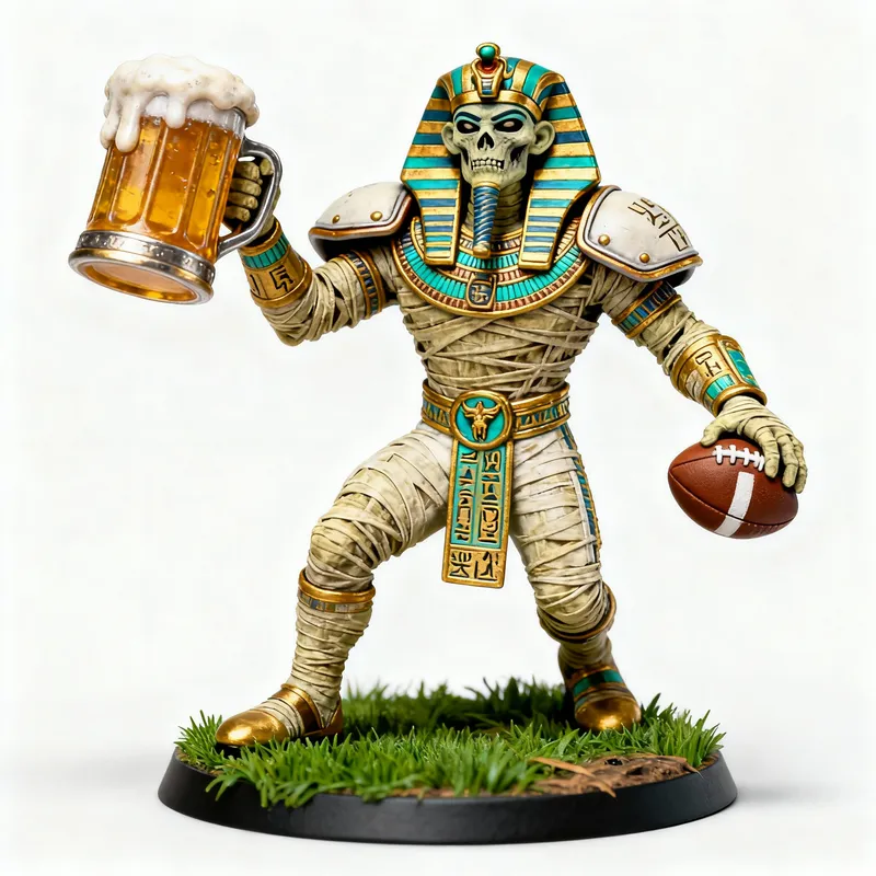 Fantasy Mummy Miniature - Blood Bowl Style Fantasy Mummy Miniature - Blood Bowl Style