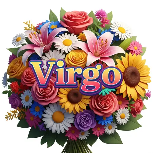 3D Virgo Bouquet T-Shirt Design
