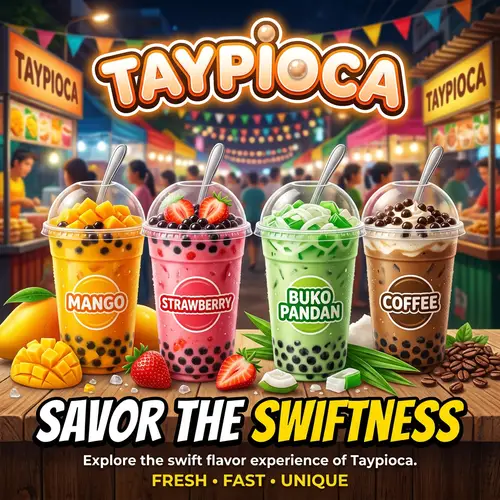 Taypioca: Savor the Swiftness with Mango, Strawberry, Buko Pandan & Coffee Flavors