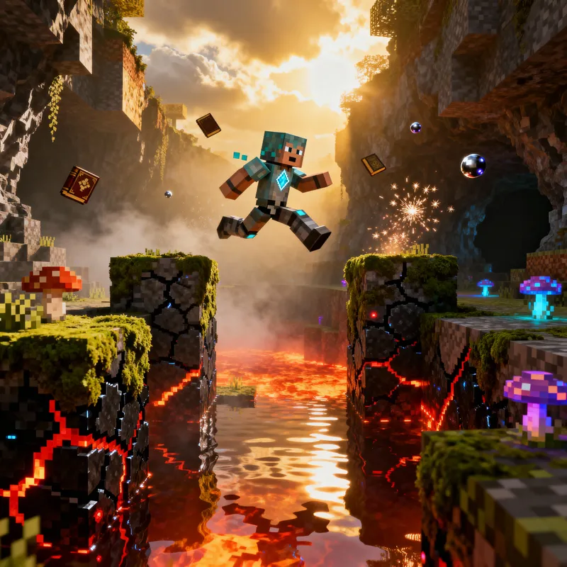 Exciting Minecraft Parkour with Shaders