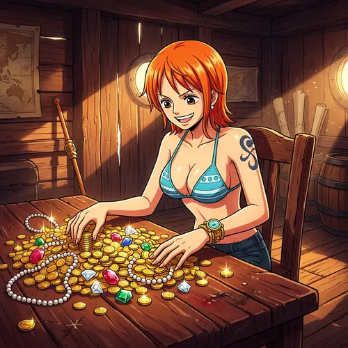 Namo from One Piece Treasure Counting Scene