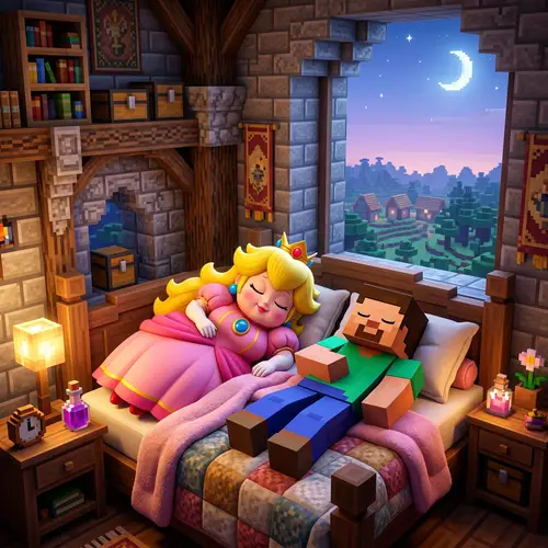 Minecraft Steve & Fat Princess Peach Tower Encounter