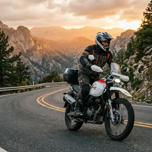 Graceful Xpulse Adventure Motorcycle Ride on Curvy Mountain Road