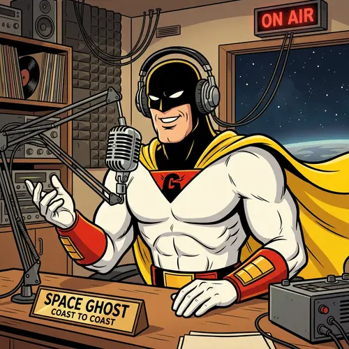 Awesome Space Ghost Inspired Logo Mascot Design