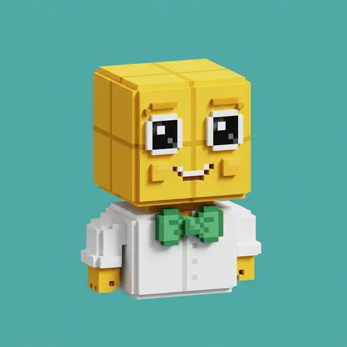 Unique Pixel Character Avatar with Bow Tie