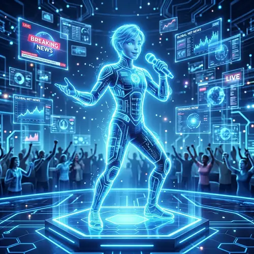 Digital Announcer Presentation on Virtual Stage