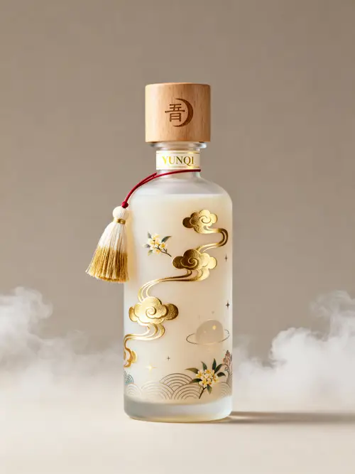 Yunqi: Premium Chinese Cream Liqueur Bottle Design