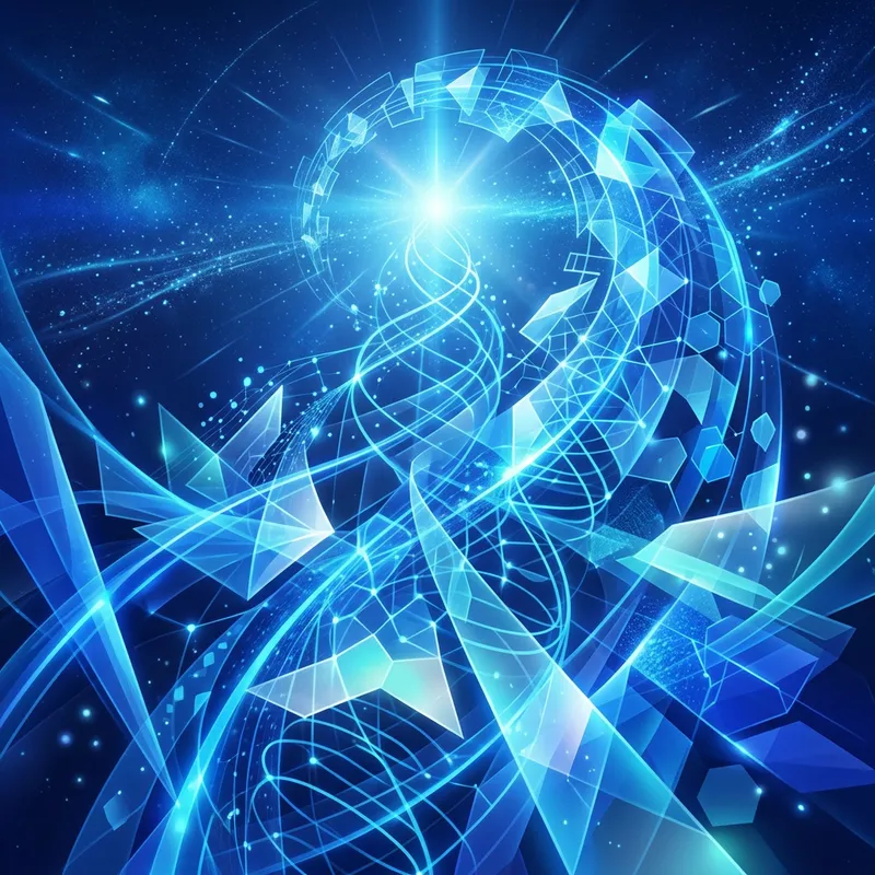 Exploring the Future: Abstract Blue Shapes Exploring the Future: Abstract Blue Shapes