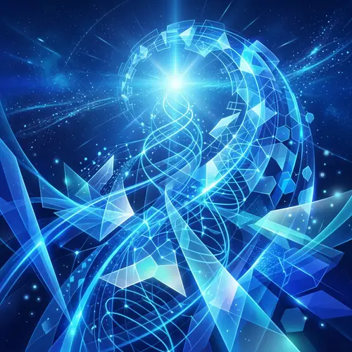 Exploring the Future: Abstract Blue Shapes