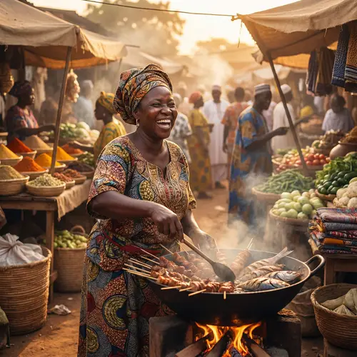 Vibrant African Market: Cooking & Culture Celebration