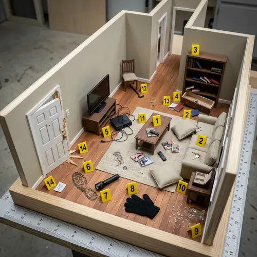 Detailed Crime Scene Model of Home Invasion