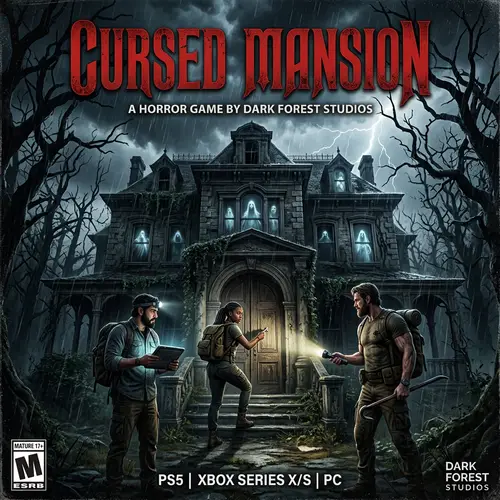 Cursed Mansion - Chilling Horror Video Game Cover