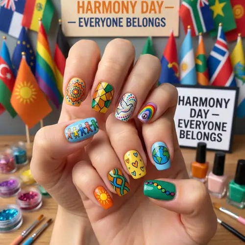 Harmony Day Nail Art Designs - Cultural Unity & Peace Inspirations