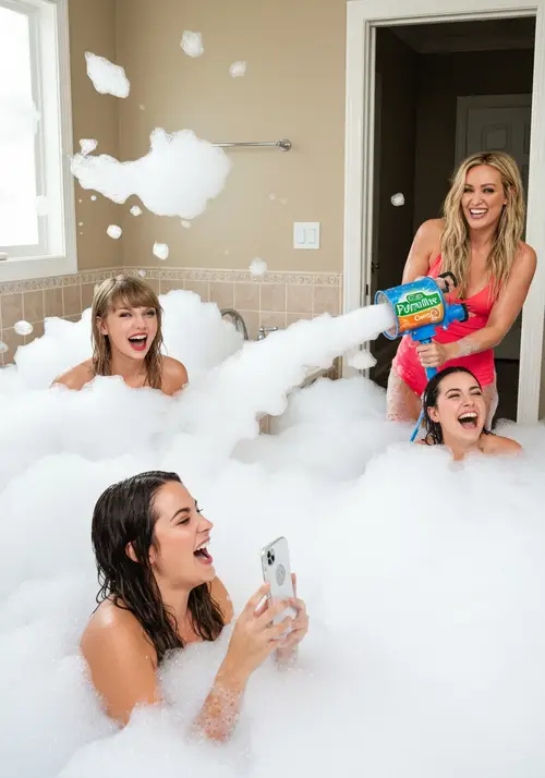 Taylor Swift's Epic Foam Party in the Jacuzzi
