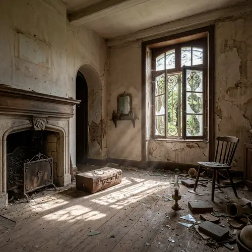 Old Room Illuminated with Soft Light and Natural Colors