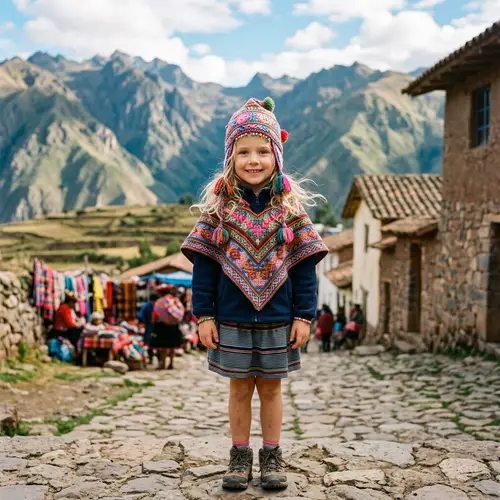 Blonde Girl with Blue Eyes in Peruvian Hat | Beautiful Portrait