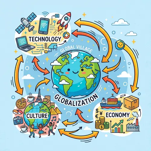 Simple Cartoon About Globalization