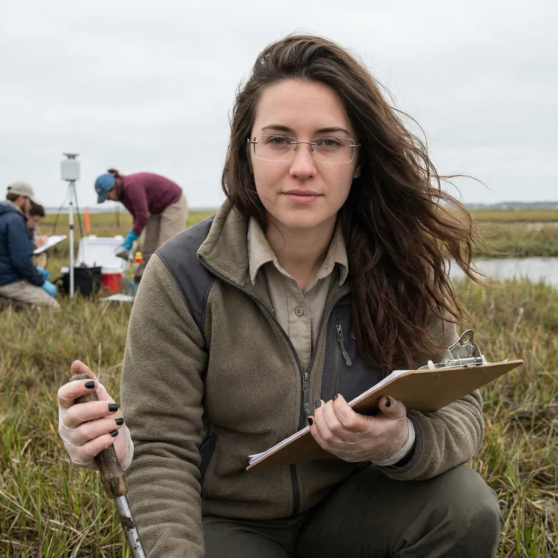 Young Environmentalist with Stylish Glasses and Dark Brown Hair