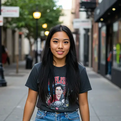 Cute Latina Girl in the Street - 25 Years Old