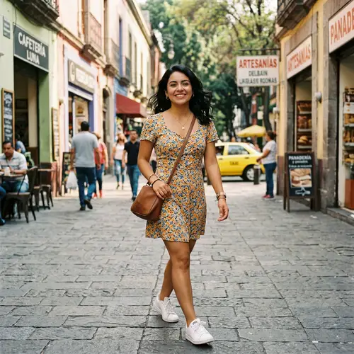 Cute Latina Girl in the Street - 25 Years Old