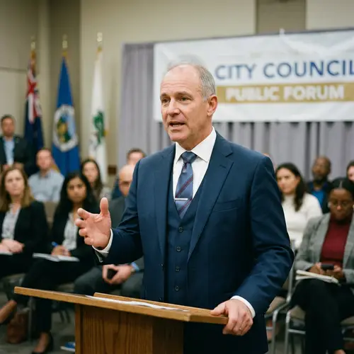 Middle-Aged Politician in a Suit