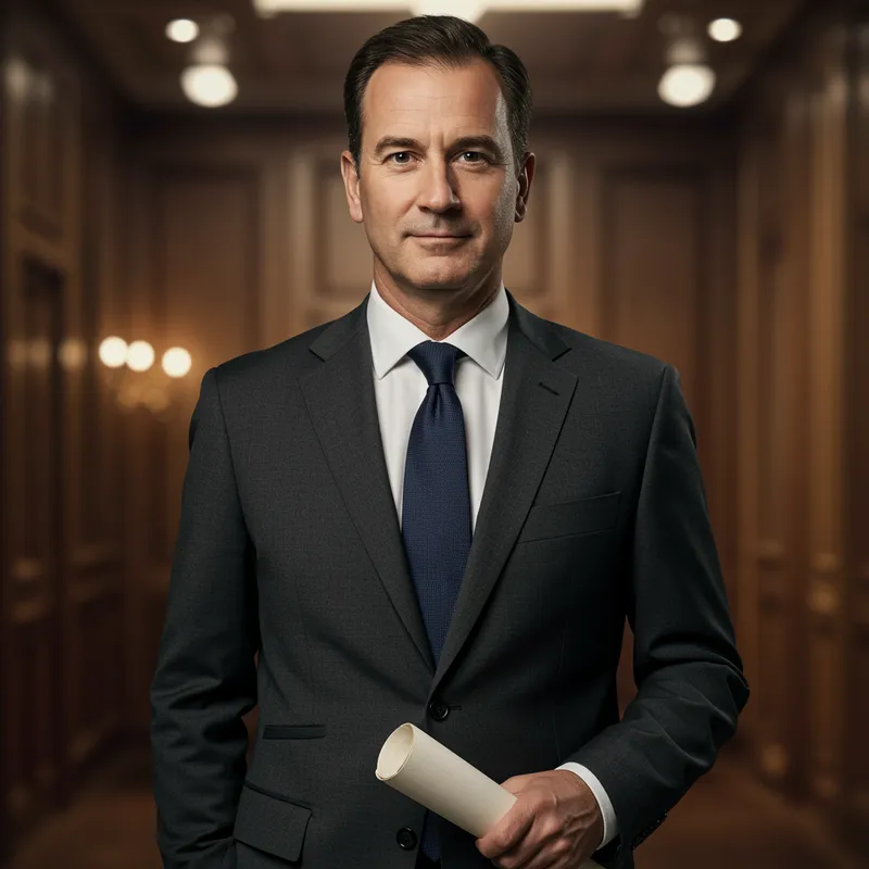 Middle-Aged Politician in a Suit
