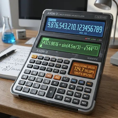 3D Scientific Calculator with Large Display Screens