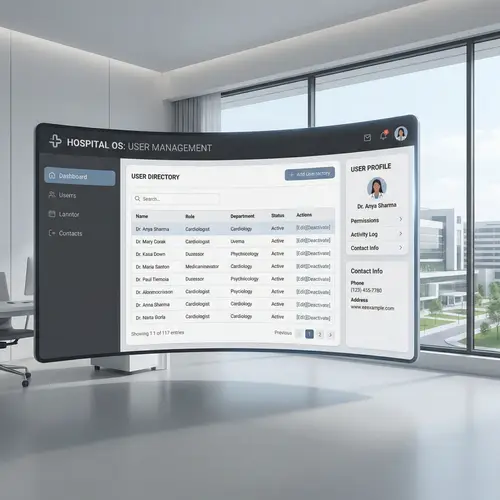 Modern Hospital User Management Dashboard