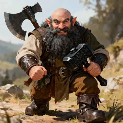Male Dwarf Character for Dungeons & Dragons
