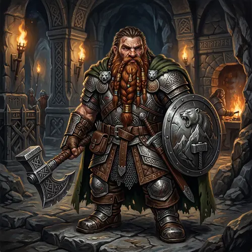 Male Dwarf Character for Dungeons & Dragons