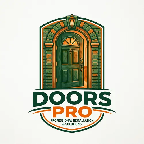 Doors Pro: Quality Doors in Green & Orange | Company Logo