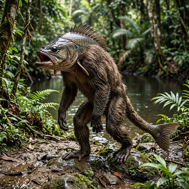 Fish-Head Monkey Body Monster: A Unique Creature