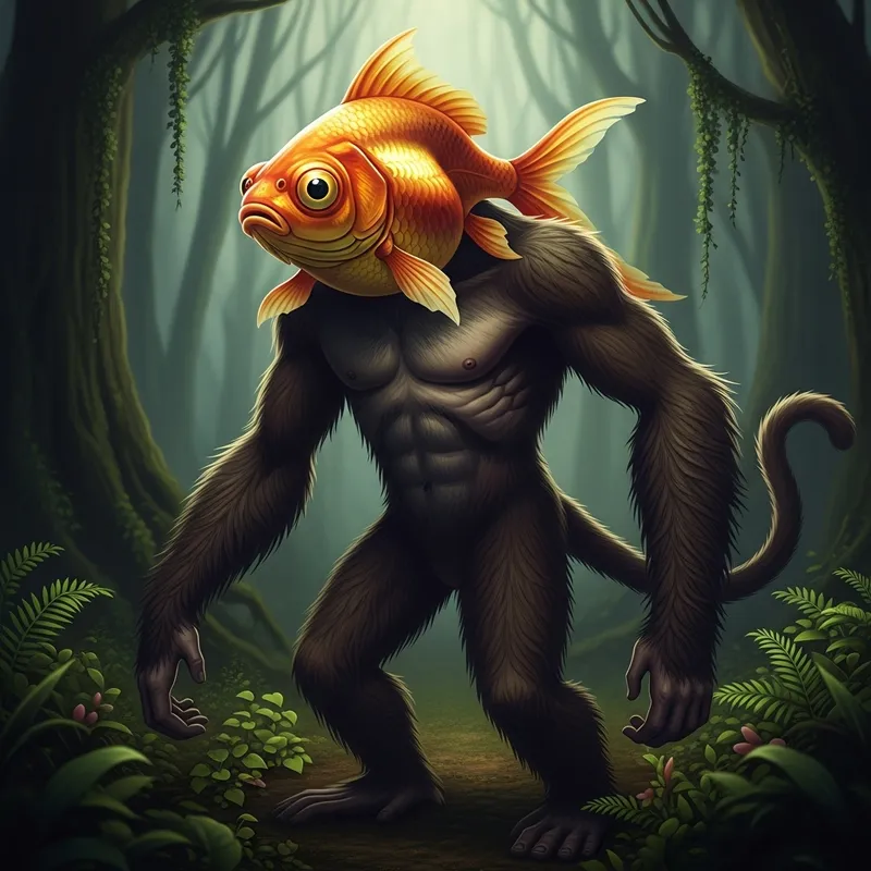 Fish-Head Monkey Body Monster: A Unique Creature
