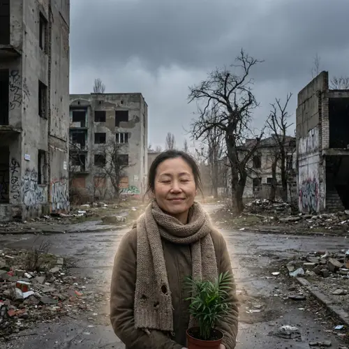 Radiant Contrast: Inspiring Joy and Serenity in a Gloomy World