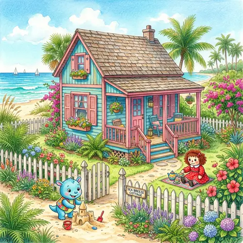 Charming Wooden House Near Beach Surrounded by Greenery