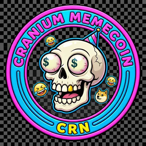 Cranium Memecoin Logo: Hilarious & Ironic Design