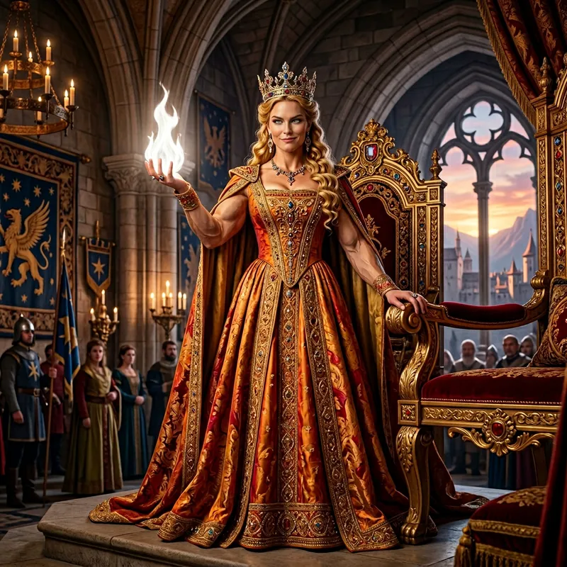 Aelin: Throne of Glass Character with White Flame