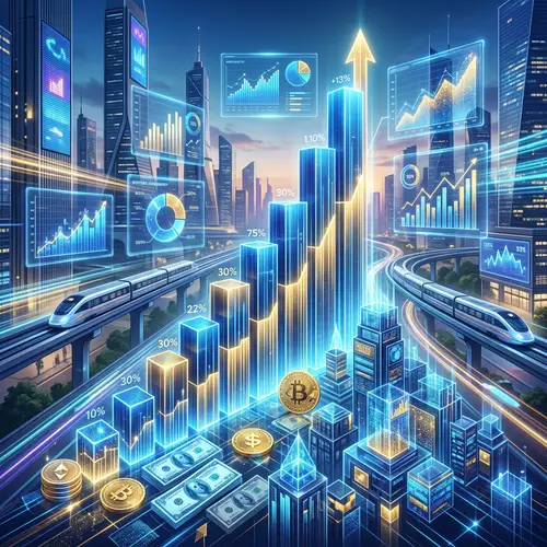 Futuristic Financial Success | Dynamic Graphs & Holographic Charts
