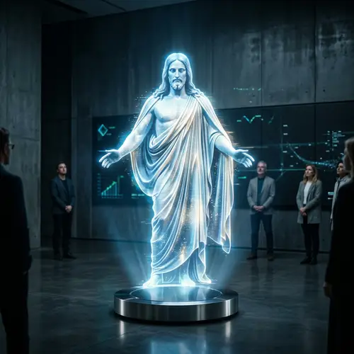 Holographic Biblical Figures in Modern Art