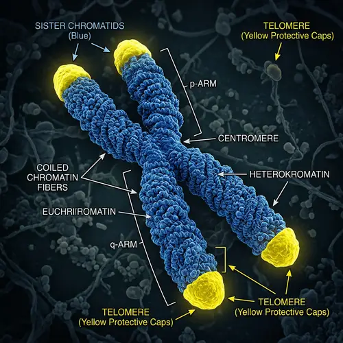 Telomeres: The Yellow Caps of Blue Chromosomes