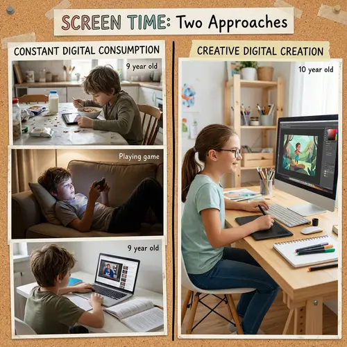 Childhood: Screen Time vs Creative Play